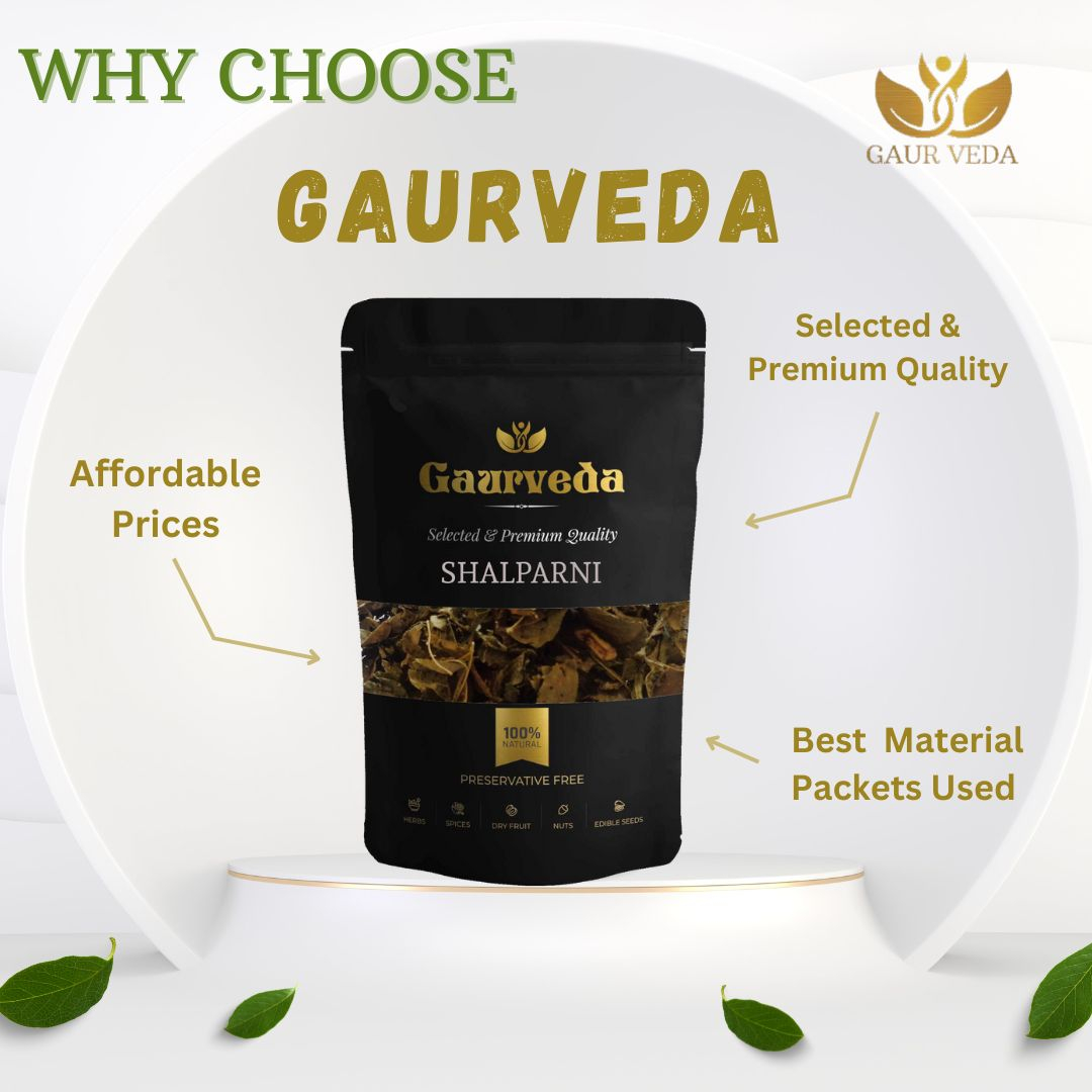 GAURVEDA Shalparni 100% Natural & Pure | Traditional Ayurvedic Herb/Seed/Powder | Supports Wellness & Daily Health | Ideal for Herbal Remedies, 100 Grams{221