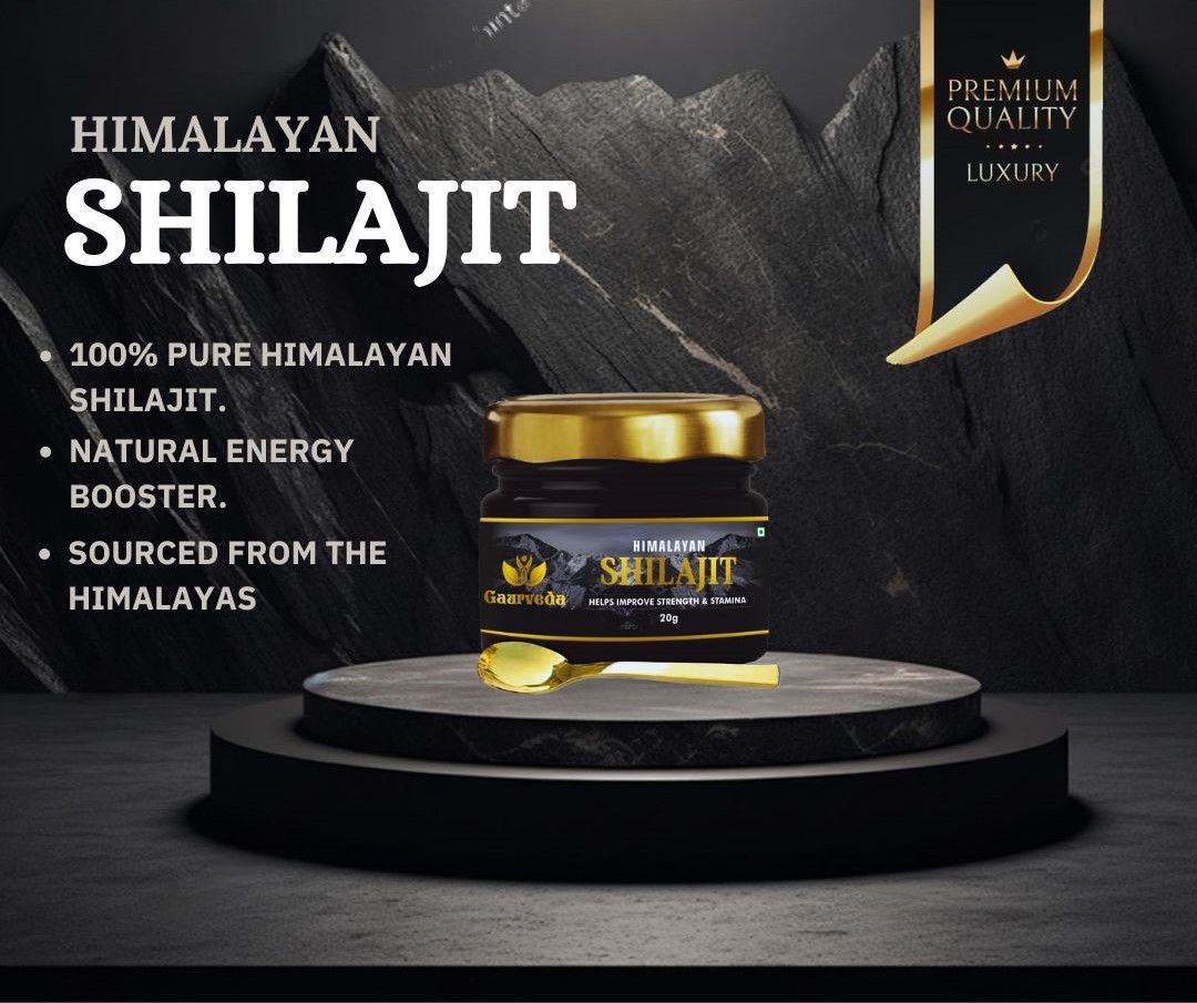 GAURVEDA Shilajit Resin 20g with Safed Musli Powder 100g   Natural Energy & Strength Booster Combo