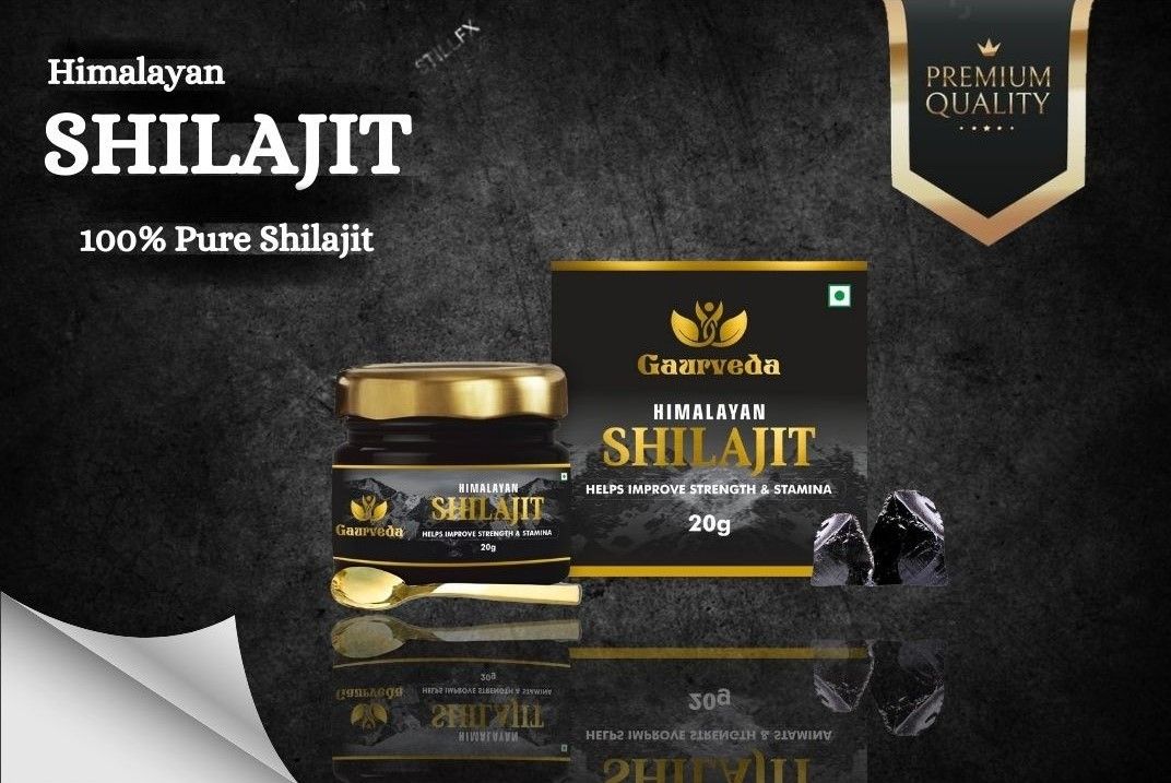 GAURVEDA Shilajit Resin 20g with Safed Musli Powder 100g   Natural Energy & Strength Booster Combo
