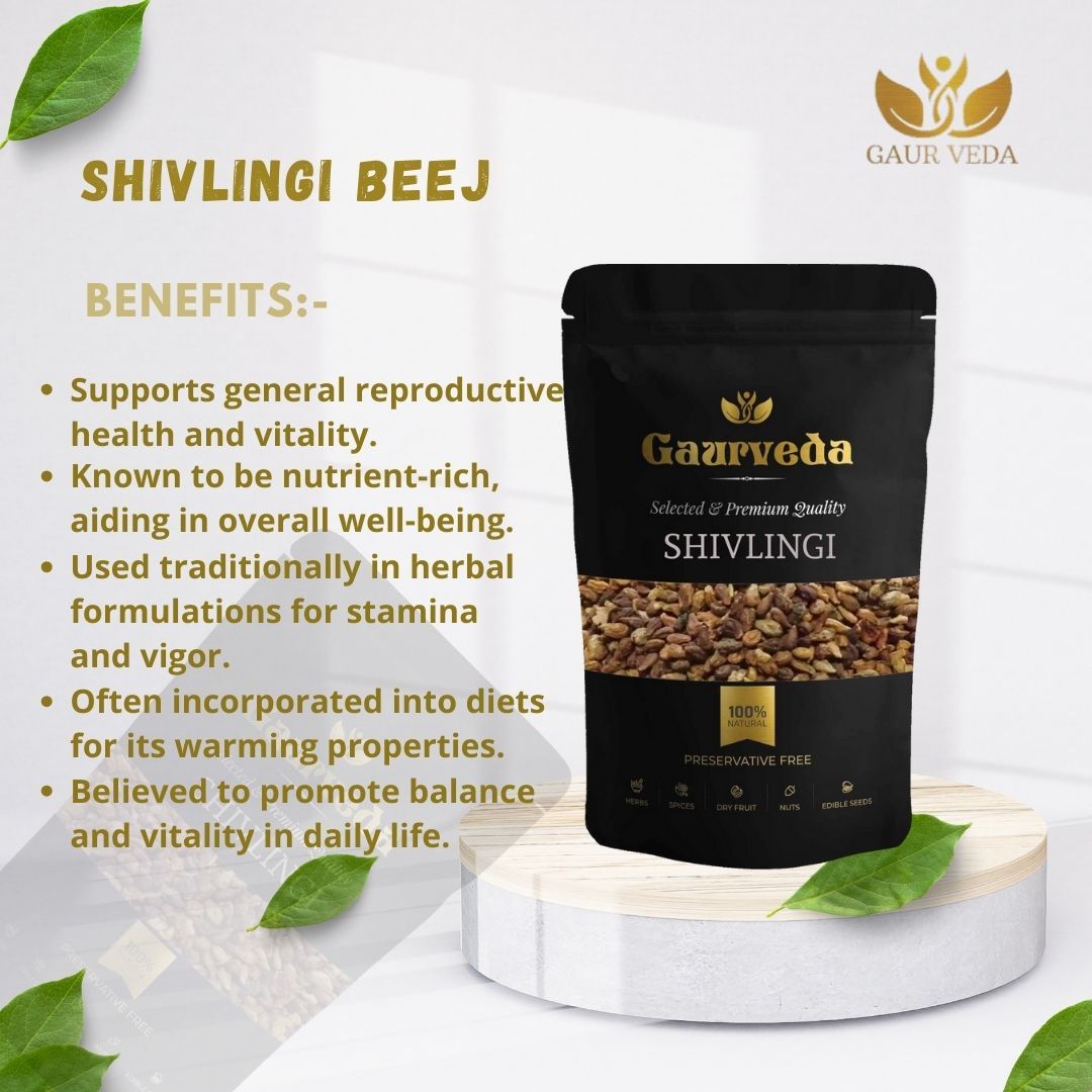 GAURVEDA Shivlingi Seeds | Authentic Herbal Supplement for Overall Wellness | Natural Support for Women s Health & Vitality (Pack of 1) | 100 Grams