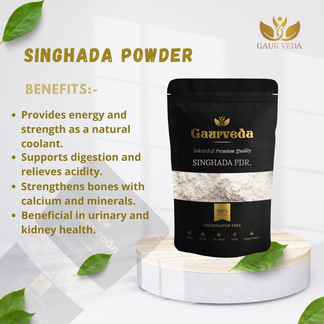 GAURVEDA Singada Powder 100% Natural & Pure | Traditional Ayurvedic Herb/Seed/Powder | Supports Wellness & Daily Health | Ideal for Herbal Remedies, 100 Grams