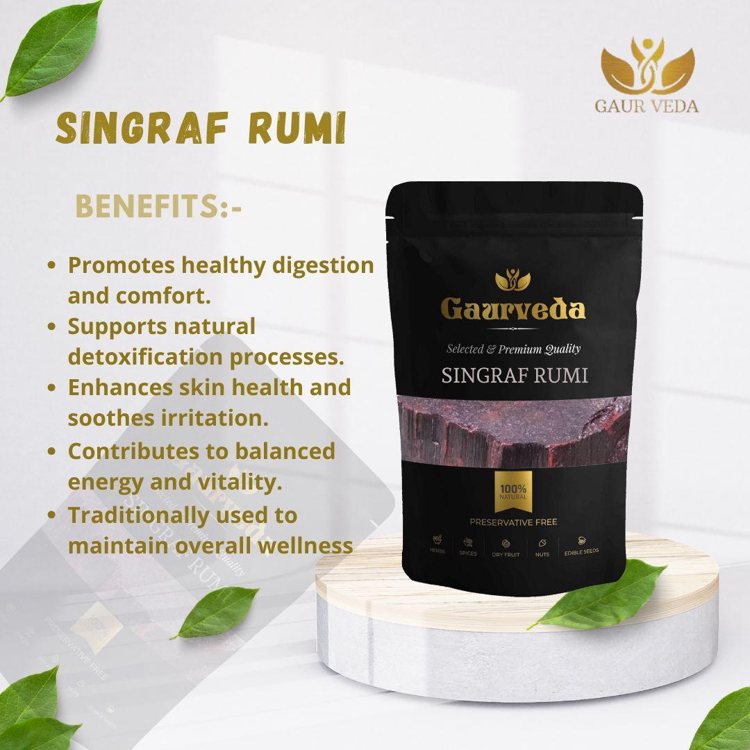 GAURVEDA Singraf 100% Natural & Pure | Traditional Ayurvedic Herb/Seed/Powder | Supports Wellness & Daily Health | Ideal for Herbal Remedies, 20 Grams{232