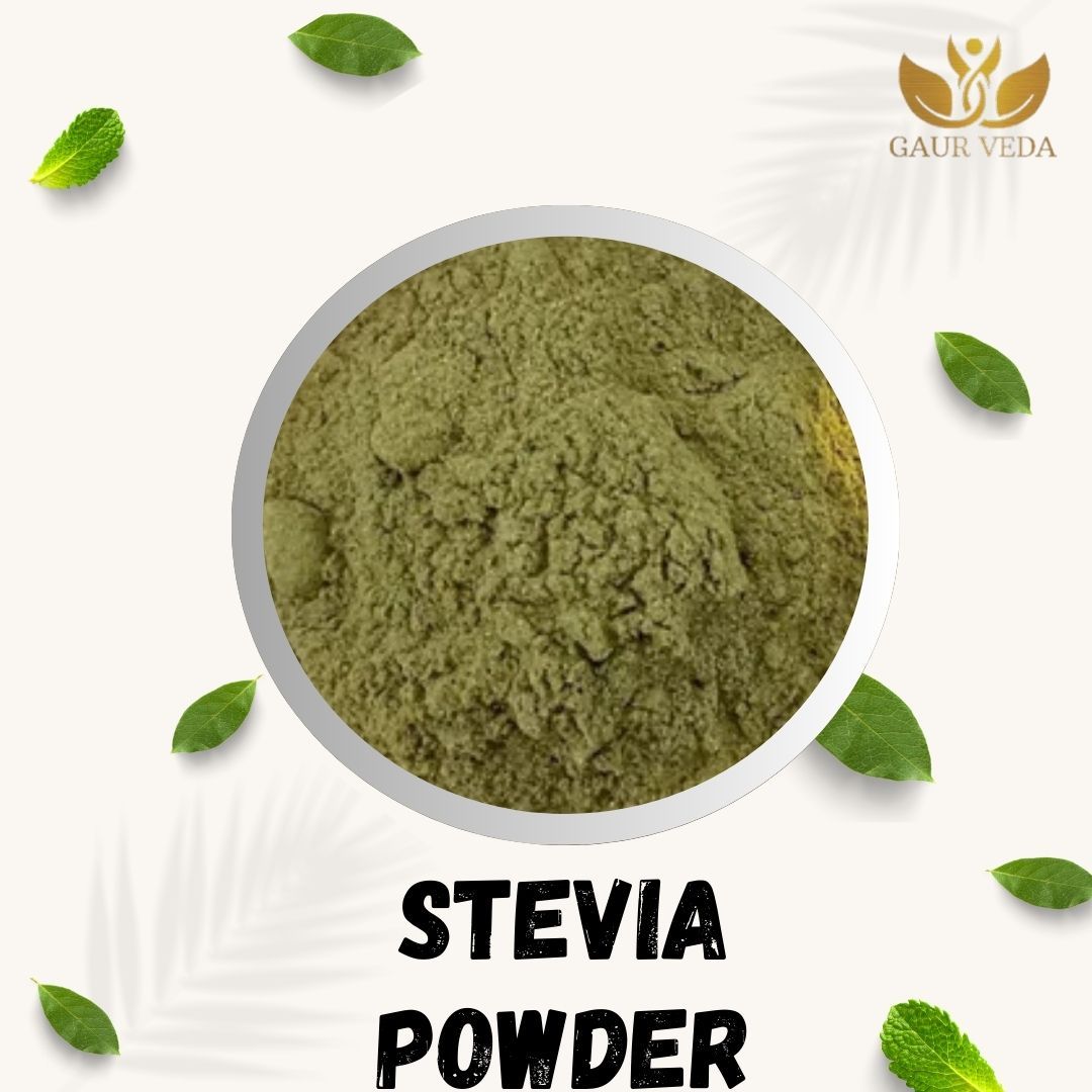 GAURVEDA Stevia Powder 100% Natural & Pure | Traditional Ayurvedic Herb/Seed/Powder | Supports Wellness & Daily Health | Ideal for Herbal Remedies, 100 Grams