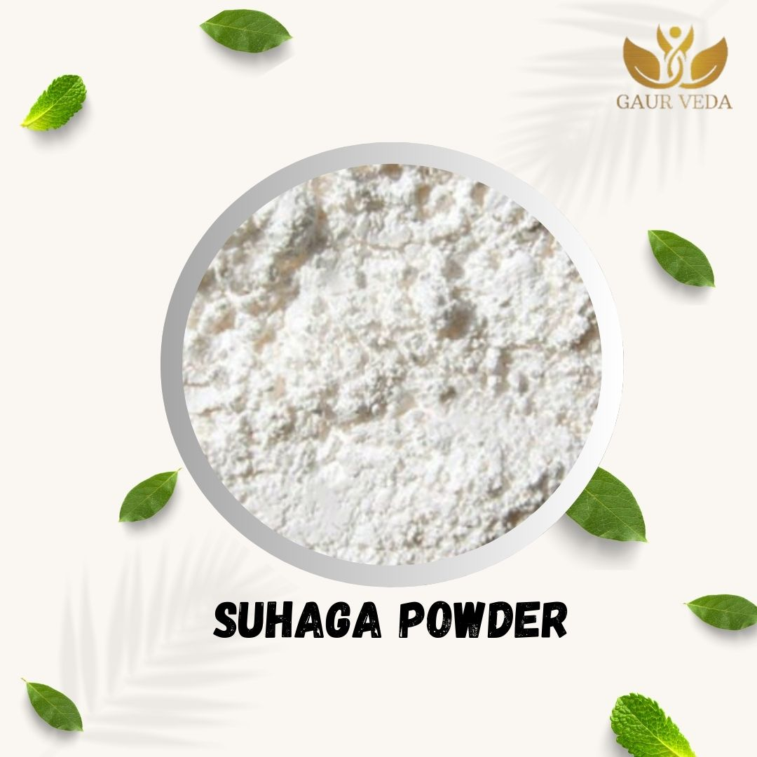 GAURVEDA Suhaga Powder   Natural Cleansing Agent, Traditional Ayurvedic Remedy for Home Use, Pooja Rituals, and Household Applications | 100 Grams