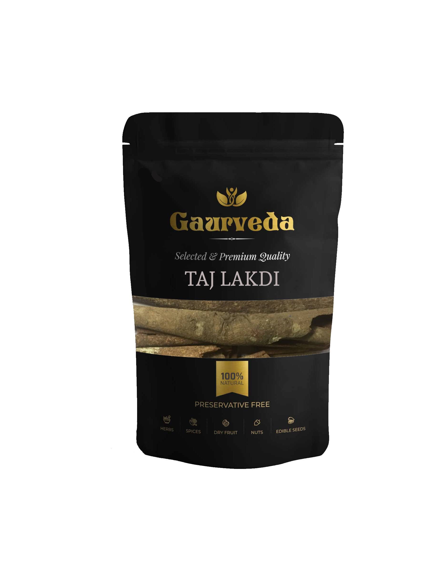 GAURVEDA Taj lakdi 100% Natural & Pure | Traditional Ayurvedic Herb/Seed/Powder | Supports Wellness & Daily Health | Ideal for Herbal Remedies, 100 Grams