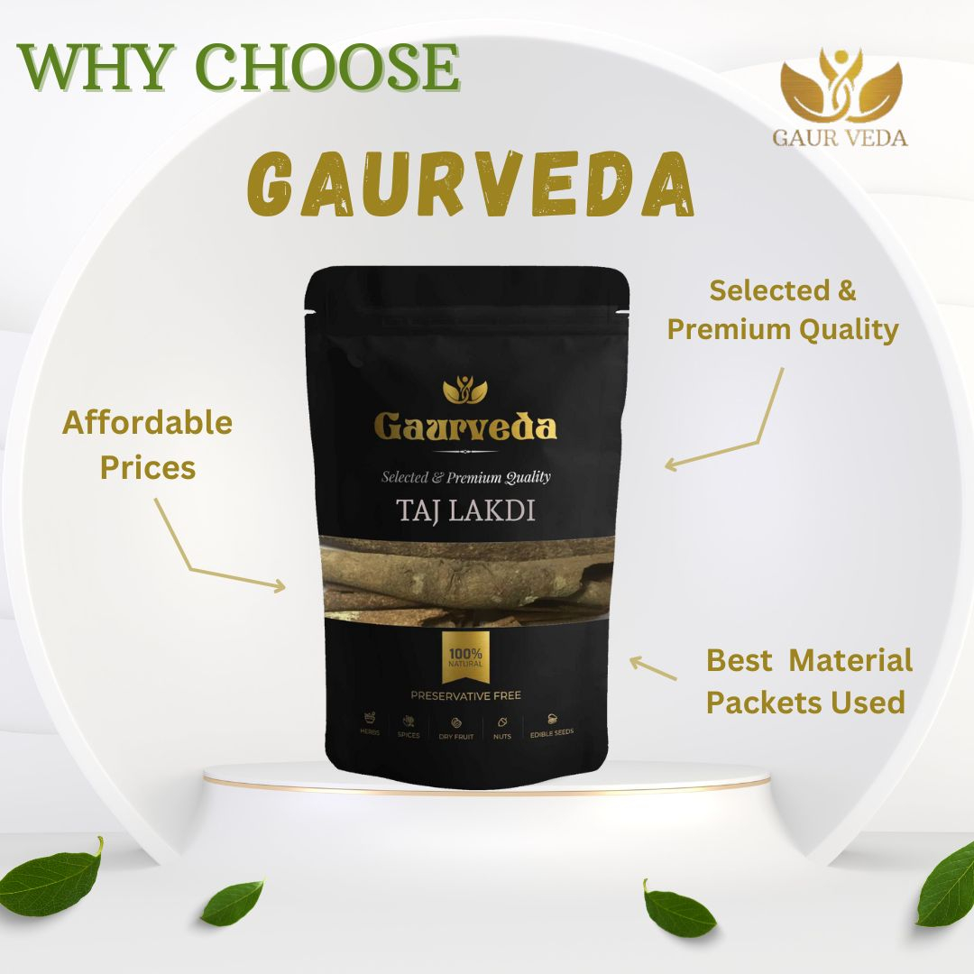 GAURVEDA Taj lakdi 100% Natural & Pure | Traditional Ayurvedic Herb/Seed/Powder | Supports Wellness & Daily Health | Ideal for Herbal Remedies, 100 Grams
