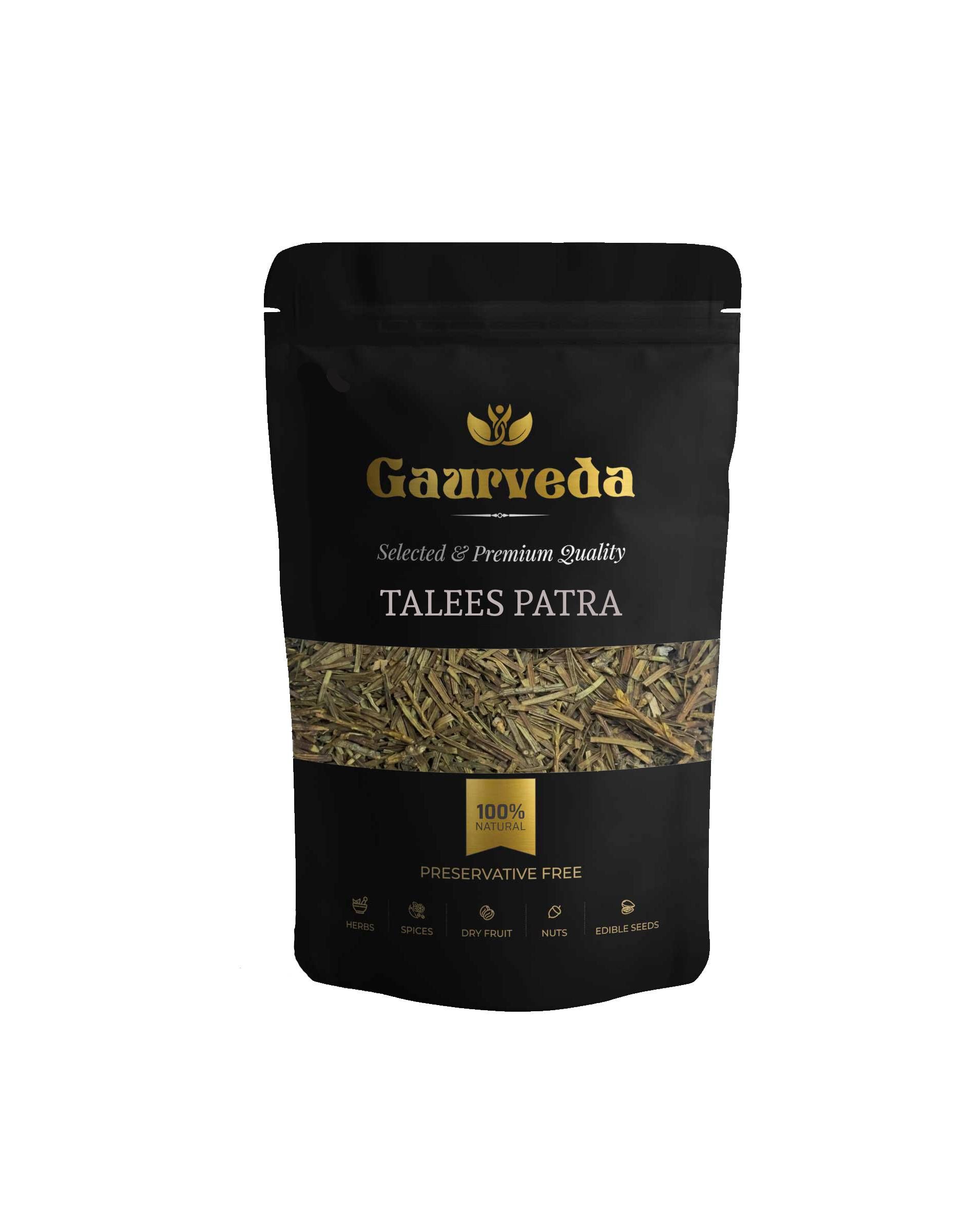 GAURVEDA Talees patra 100% Natural & Pure | Traditional Ayurvedic Herb/Seed/Powder | Supports Wellness & Daily Health | Ideal for Herbal Remedies, 100 Grams