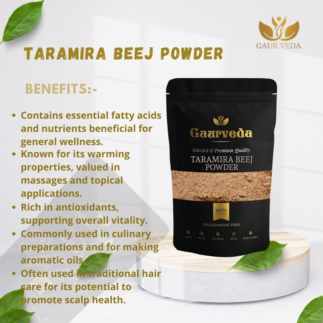 GAURVEDA Taramira Beej Pdr.- Taramira Seeds Pdr. - Arugula Seed Pdr. - Natural (100 Grams)