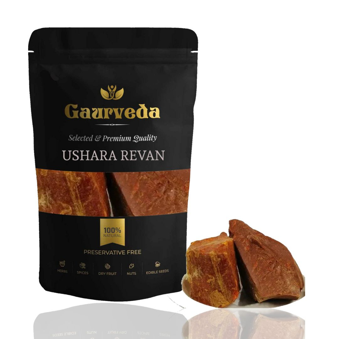 GAURVEDA Ushara Revan 100% Natural & Pure | Traditional Ayurvedic Herb/Seed/Powder | Supports Wellness & Daily Health | Ideal for Herbal Remedies, 10 Grams