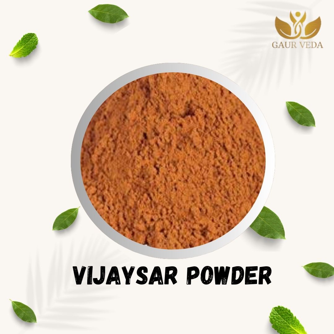 GAURVEDA Vijaysar Pdr (500 Gm) - Indian Kino Pdr - Pterocarpus Marsupium Pdr - Pure & Natural