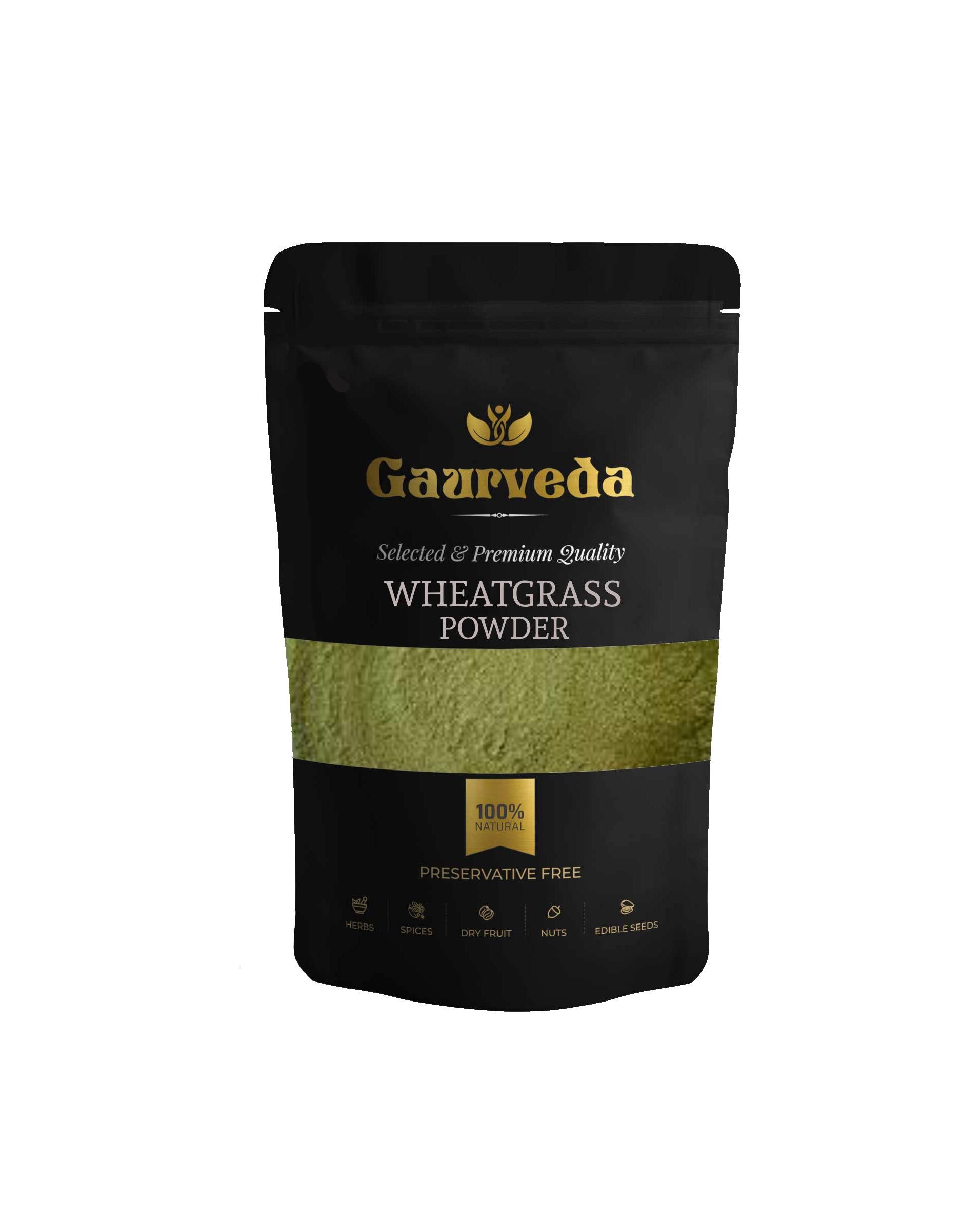 Gaurveda Wheatgrass Powder for Immunity and Stamina, 100g, Natural Antioxidants, Vitamins and Minerals (100 Grams)